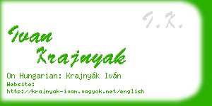 ivan krajnyak business card